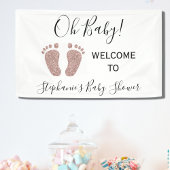 Banderoles Oh Baby Welcome Baby shower de fille