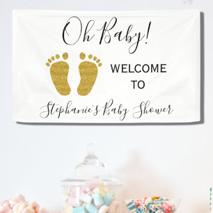 Banderoles Oh Baby Welcome Baby shower neutre entre les sexes