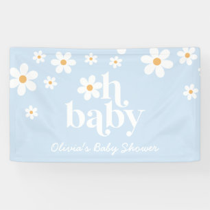 Banderoles Oh Bébé! Fête prénatale rétro Daisy bohème