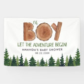 Banderoles Oh Boy - Rustic Boy Baby shower Woodland (Horizontal)