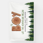 Banderoles Oh Boy - Rustic Boy Baby shower Woodland (Verticale)