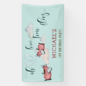 Banderoles Oh comment le temps vole rétro avion garçon annive (Verticale)