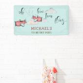 Banderoles Oh comment le temps vole rétro avion garçon annive (Insitu)