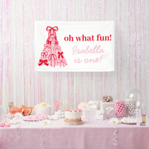 Banderoles Oh Quelle Amusement Fille au Ruban d'Hiver Fête d'