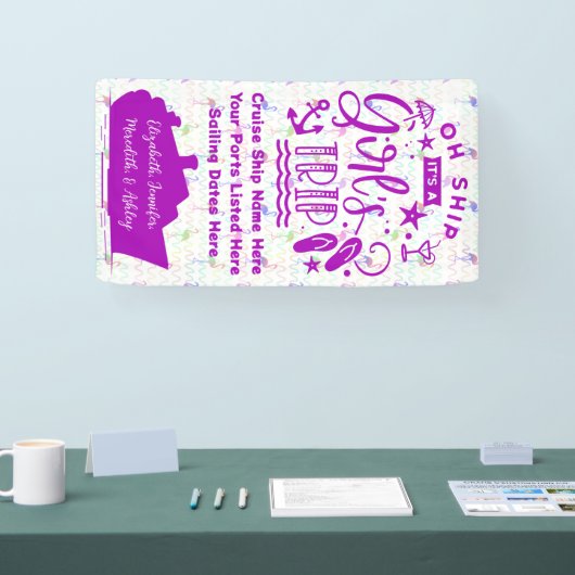 Banderoles Oh Ship It's a Girl's Trip Cruise Door (Salon professionnel)