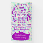 Banderoles Oh Ship It's a Girl's Trip Cruise Door (Verticale)