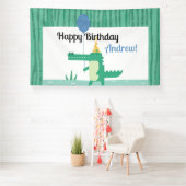 Banderoles Oh Snap mignon Alligator Anniversaire de enfant Pa (Insitu)