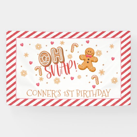 Banderoles Oh Snap Our Little Cookie Banner - Garçon (Horizontal)