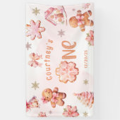 Banderoles Oh What Fun Christmas Cookie 1st Birthday (Vertical)