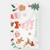 Banderoles Oh What Fun Christmas Party Fille 1er anniversaire (Vertical)