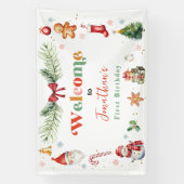 Banderoles Oh What Fun First Noël Anniversaire Fête Bienvenue (Verticale)