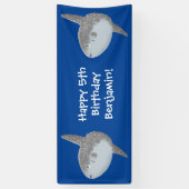 Banderoles Oiseau de mer mola mola mignonne caricature (Vertical)