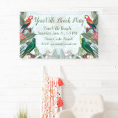 Banderoles Oiseaux tropicaux Perroquets et feuillage (En situation)