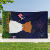 Banderoles Oliver Le Otter Regarde Les Feux D'Oeuvre (Dehors)