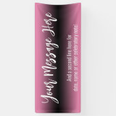 Banderoles Ombre de dégradé rose et noir Ajouter votre texte  (Vertical)