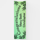 Banderoles Ombre Green Félicitations pour les noms (Vertical)