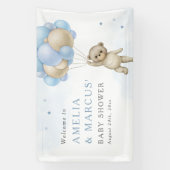 Banderoles On Peut Attendre Teddy Bear Baby shower (Verticale)