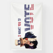 Banderoles Oncle Sam Je veux que vous votiez Election (Verticale)