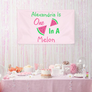 Banderoles One In A Melon 1er Anniversaire