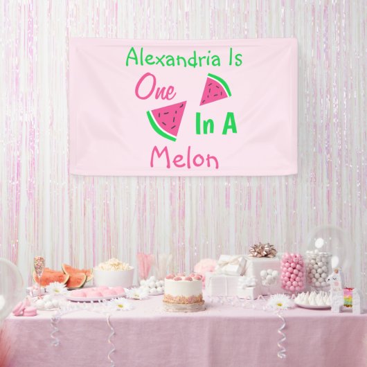 Banderoles One In A Melon 1er Anniversaire (Fête)