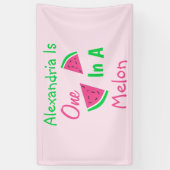 Banderoles One In A Melon 1er Anniversaire (Vertical)