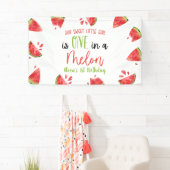 Banderoles One In A Melon 1er Anniversaire Fête Watermelon (En situation)