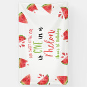 Banderoles One In A Melon 1er Anniversaire Fête Watermelon (Vertical)