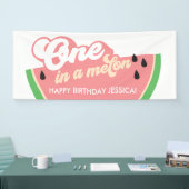Banderoles One In a Melon First Birday Banner (Salon professionnel)