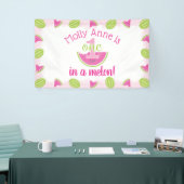 Banderoles One in a Melon Watermelon Girl 1er anniversaire (Salon professionnel)