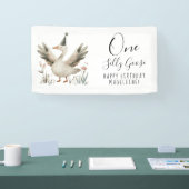 Banderoles One Silly Goose 1er anniversaire mignonne Watercol (Salon professionnel)