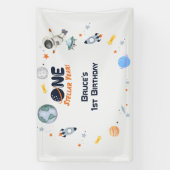 Banderoles One Stellar Year, Space 1st Birthday (Verticale)