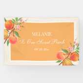Banderoles One Sweet Peach 1er anniversaire (Horizontal)