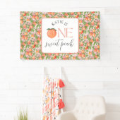 Banderoles One Sweet Peach 1er anniversaire (En situation)