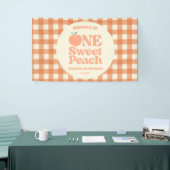 Banderoles One Sweet Peach Orange Première fête d'anniversair (Salon professionnel)