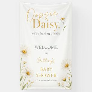 Banderoles Oopsie Daisy Baby Shower Minimaliste Bienvenue