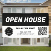 Banderoles Open House l Immobilier noir et blanc