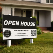 Banderoles Open House l Immobilier noir et blanc