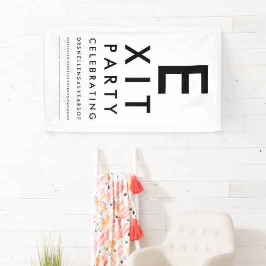 Banderoles Optometrist Ophthalmologist Exit Retirement Party (En situation)