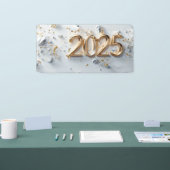 Banderoles Or et blanc 2025 (Salon professionnel)