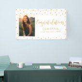 Banderoles Or et blanc | Félicitations à la Graduation Photo (Salon professionnel)