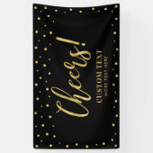 Banderoles Or et noir | Fête moderne à toutes les occasions (Vertical)