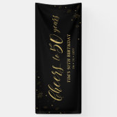 Banderoles Or et noir | Salutations à 50 ans 50e anniversaire (Vertical)