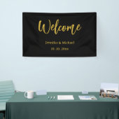 Banderoles Or Métallisé et Élégant Moderne Professionnel Noir (Salon professionnel)