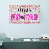 Banderoles Or rose 50 Fabuleux 50e anniversaire (Salon professionnel)
