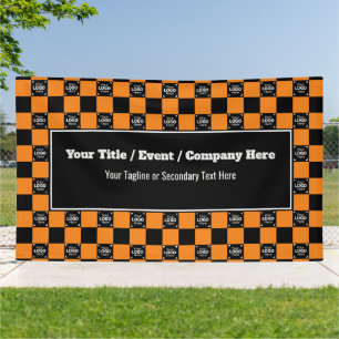 Banderoles Orange Black Check - Corporate Event / Trade Show
