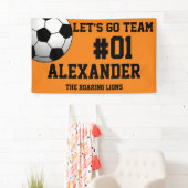 Banderoles Orange Black Soccer Team Spirit (En situation)