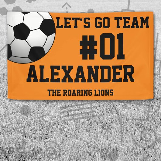 Banderoles Orange Black Soccer Team Spirit