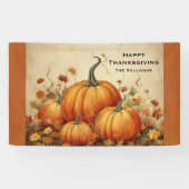 Banderoles Orange Citrouille Russe Automne Thanksgiving (Horizontal)