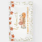 Banderoles Orange Fall Citrouille Patch Anniversaire Grande b (Vertical)