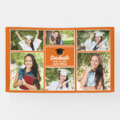 Banderoles Orange Graduate Photo Collage Party Graduate (Horizontal)